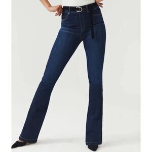 SPANX Flare Midnight Pull-on Stretch Denim Jeans 20327Q S PS Petite $148